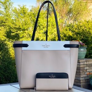 NWT Kate Spade Laptop Tote Staci & Wallet Set
